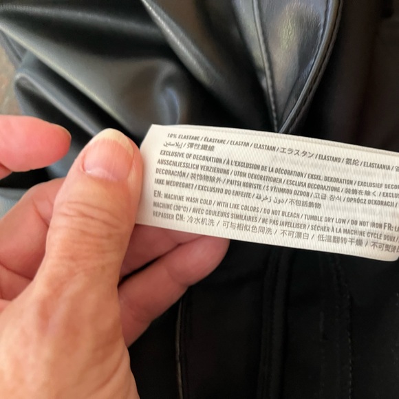 Abercrombie & Fitch vegan leather curve love ankle straight high rise. Sz 31/12 - Picture 7 of 12